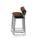 Veba Mundo - Stapelbare barstoel met velours bekleding | Groen | 46.5x49x105(H)cm | 53103
