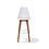Veba Keeve - Barstoel met stapelbaar frame - Polypropylene zitting | Hout/Wit | 47x53x119(H)cm | 506F01SW