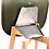 Veba Keeve - Barstoel met stapelbaar frame - Polypropylene zitting | Hout/Grijs | 47x53x119(H)cm | 506F01SG