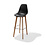 Veba Keeve - Barstoel met stapelbaar frame - Polypropylene zitting | Hout/Zwart | 47x53x119(H)cm | 506F01SB