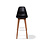 Veba Keeve - Barstoel met stapelbaar frame - Polypropylene zitting | Hout/Zwart | 47x53x119(H)cm | 506F01SB