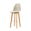 Veba Keeve - Barstoel met stapelbaar frame - Gestoffeerde zitting | Hout/Beige | 47x53x119(H)cm | 506F159592