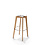 Veba Keeve - Barkruk met stapelbaar frame - Lage polypropylene zitting | Hout/Zwart | 44.5x46x90(H)cm | 506F03SB