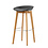 Veba Keeve - Barkruk lage kuip met stapelbaar frame - Gestoffeerde zitting | Hout/Donker grijs | 44.5x46x90(H)cm | 506F159533