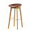 Veba Keeve - Barkruk lage kuip met stapelbaar frame - Gestoffeerde zitting | Hout/Bruin-Rood | 44.5x46x90(H)cm | 506F159583