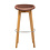 Veba Keeve - Barkruk lage kuip met stapelbaar frame - Gestoffeerde zitting | Hout/Bruin-Rood | 44.5x46x90(H)cm | 506F159583