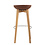 Veba Keeve - Barkruk lage kuip met stapelbaar frame - Gestoffeerde zitting | Hout/Bruin-Rood | 44.5x46x90(H)cm | 506F159583