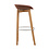 Veba Keeve - Barkruk lage kuip met stapelbaar frame - Gestoffeerde zitting | Hout/Bruin-Rood | 44.5x46x90(H)cm | 506F159583