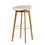 Veba Keeve - Barkruk lage kuip met stapelbaar frame - Gestoffeerde zitting | Hout/Beige | 44.5x46x90(H)cm | 506F159593
