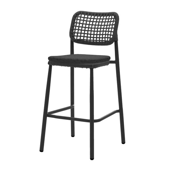 Veba Dante - Stapelbare barstoel | Zwart Frame + Rope | 52x61x112(H)cm | 150513