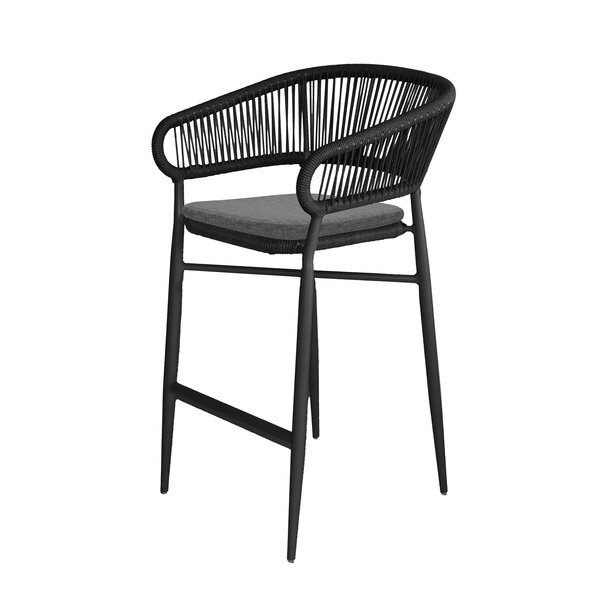 Veba Flint - Stapelbare barstoel | Zwart Frame + Rope | 60x61x107(H)cm | 150512