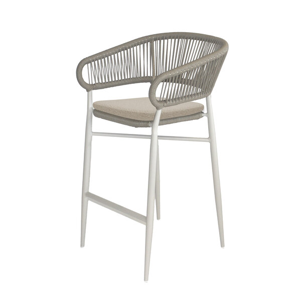 Veba Flint - Stapelbare barstoel | Zand Frame + Rope | 60x61x107(H)cm | 150592