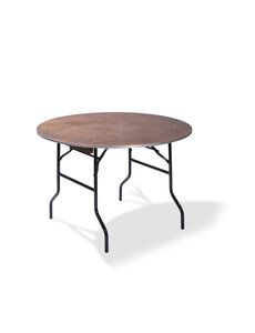 Veba Cody - Inklapbare event tafel rond Ø 122 cm | Zwart/Hout | 122x122x76(H)cm | 20122