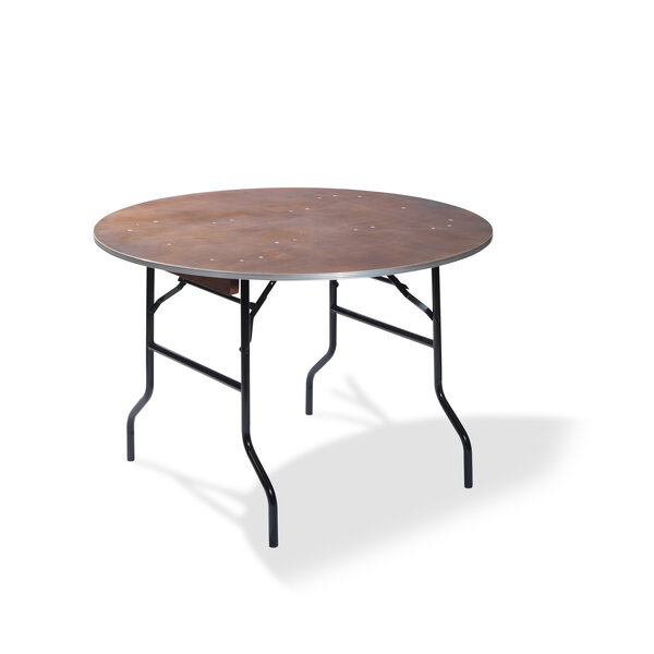 Veba Cody - Inklapbare event tafel rond Ø 183 cm | Zwart/Hout | 183x183x76(H)cm | 20183
