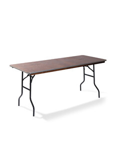 Veba Zane - Inklapbare event tafel rechthoekig 183x76 cm | Zwart/Hout | 183x76x76(H)cm | 21183