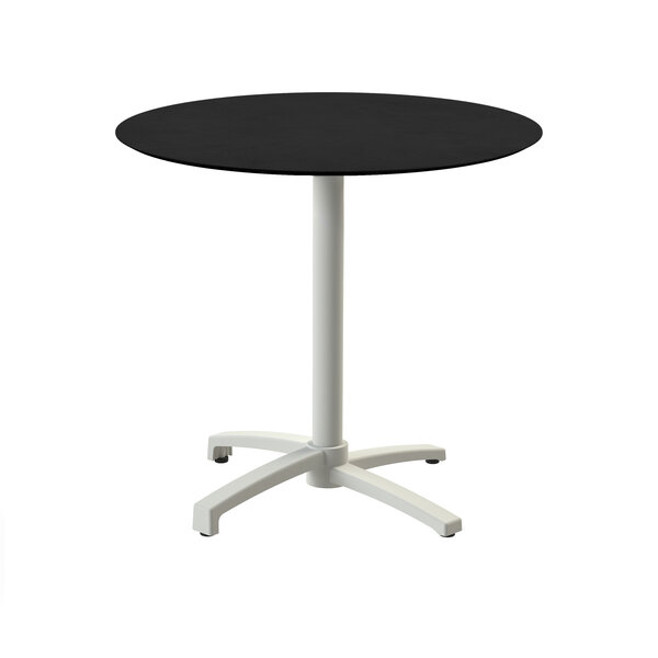 Veba X Cross - Terrastafel met zand onderstel + Zwart HPL Tafelblad 70x70 cm | Zand + Zwart | 70x70x74(H)cm | 110091070