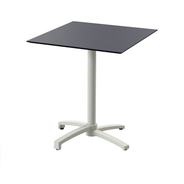 Veba X Cross - Terrastafel met zand onderstel + Zwart HPL Tafelblad 70x70 cm | Zand + Zwart | 70x70x74(H)cm | 110091077