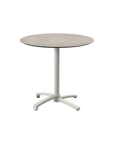 Veba X Cross - Terrastafel met zand onderstel + Moonstone HPL Tafelblad Ø70 cm | Zand + Moonstone | 70x70x74(H)cm | 110091370