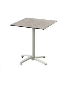 Veba X Cross - Terrastafel met zand onderstel + Moonstone HPL Tafelblad 70x70 cm | Zand + Moonstone | 70x70x74(H)cm | 110091377