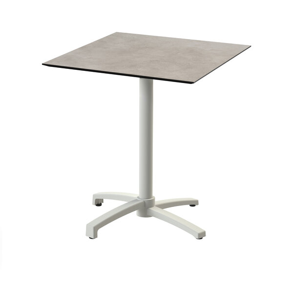 Veba X Cross - Terrastafel met zand onderstel + Moonstone HPL Tafelblad 70x70 cm | Zand + Moonstone | 70x70x74(H)cm | 110091377