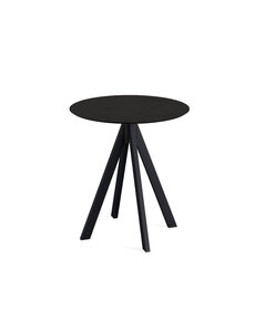 Veba Infinity - Terrastafel met zwart onderstel + Zwart HPL Tafelblad Ø70 cm | Zwart + Zwart | 70x70x73.2(H)cm | 120011070