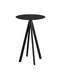 Veba Infinity - Bartafel met zwart onderstel + Zwart HPL Tafelblad Ø70 cm | Zwart + Zwart | 70x70x109.2(H)cm | 120041070