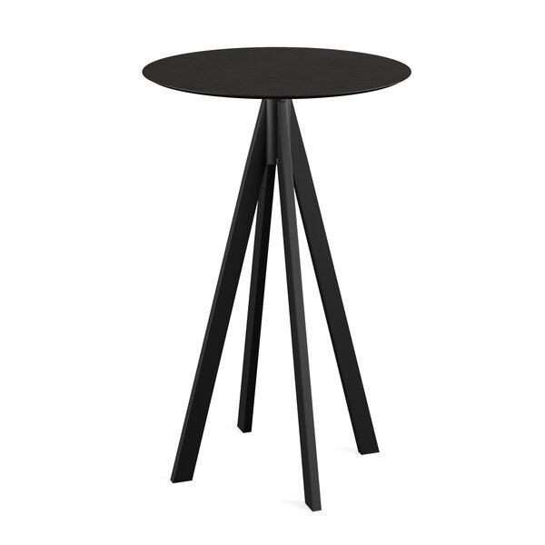 Veba Infinity - Bartafel met zwart onderstel + Zwart HPL Tafelblad Ø70 cm | Zwart + Zwart | 70x70x109.2(H)cm | 120041070