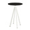 Veba Infinity - Bartafel met wit onderstel + Zwart HPL Tafelblad Ø70 cm | Wit + Zwart | 70x70x109.2(H)cm | 120051070