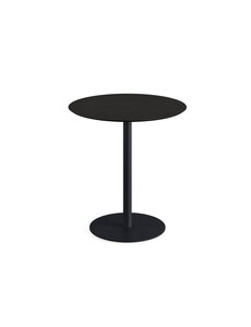 Veba Urban - Terrastafel met zwart onderstel + Zwart HPL Tafelblad Ø70 cm | Zwart + Zwart | 70x70x73.2(H)cm | 130011070