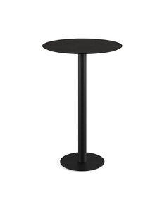 Veba Urban - Bartafel met zwart onderstel + Zwart HPL Ø70 cm | Zwart + Zwart | 70x70x109.2(H)cm | 130041070