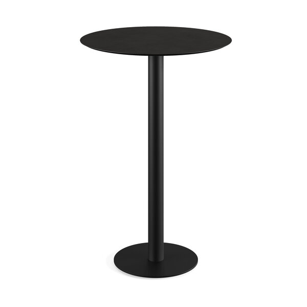 Veba Urban - Bartafel met zwart onderstel + Zwart HPL Ø70 cm | Zwart + Zwart | 70x70x109.2(H)cm | 130041070