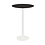 Veba Urban - Bartafel met wit onderstel +  Zwart HPL Ø70 cm | Wit + Zwart | 70x70x109.2(H)cm | 130051070