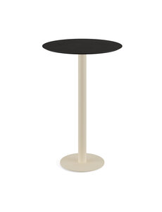 Veba Urban - Bartafel met zand onderstel + Zwart HPL Ø70 cm | Zand + Zwart | 70x70x109.2(H)cm | 130061070