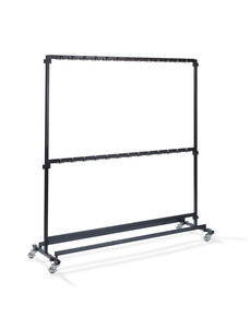 Veba Nordic - Garderobe rek groot - met 104 hooks - 192x60x200 cm | Hammerite silver | 192x60x200(H)cm | C10004