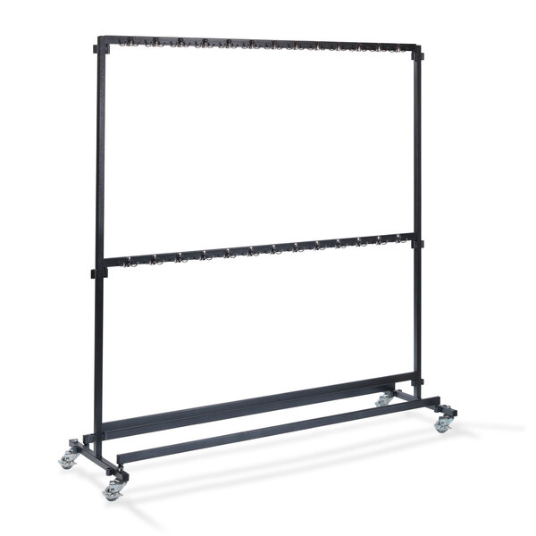 Veba Nordic - Garderobe rek groot - met 104 hooks - 192x60x200 cm | Hammerite silver | 192x60x200(H)cm | C10004