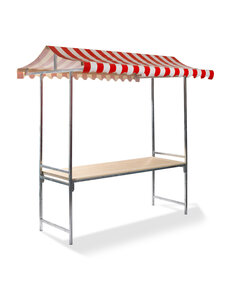 Veba Maastricht - Professionele marktkraam 200x151x232 cm | Rood/Wit | 200x151x232(H)cm | MSR10205R
