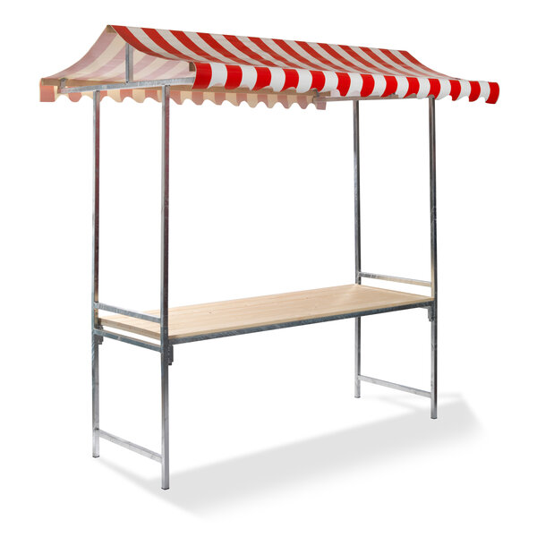 Veba Maastricht - Professionele marktkraam 200x151x232 cm | Rood/Wit | 200x151x232(H)cm | MSR10205R