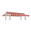 Veba Maastricht - Professionele marktkraam 200x151x232 cm | Rood/Wit | 200x151x232(H)cm | MSR10205R