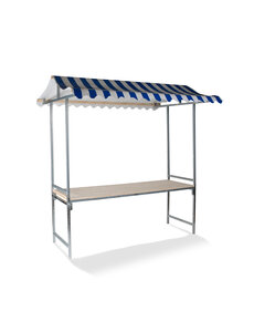Veba Maastricht - Professionele marktkraam 200x151x232 cm | Blauw/Wit | 200x151x232(H)cm | MSR10205B