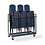 Veba Trolley Stack chairs - voor tot wel 30 stapelstoelen | Hammerite Silver | 151x76x120(H)cm | T91600