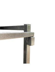 Veba Trolley Crossback/Napoleon/Tiffany - voor maximaal 27 stoelen | Hammerite Silver | 160x83x149(H)cm | T91900