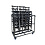 Veba Trolley Crossback/Napoleon/Tiffany - voor maximaal 27 stoelen | Hammerite Silver | 160x83x149(H)cm | T91900
