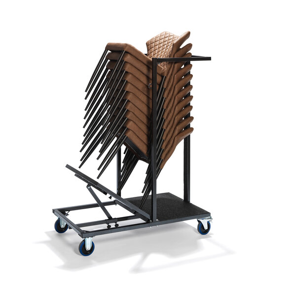 Veba Trolley Uni stack - voor alle stapelbare stoelen and barstoelen | Hammerite Silver | 120x60x150(H)cm | T90930