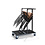 Veba Trolley Uni stack - voor alle stapelbare stoelen and barstoelen | Hammerite Silver | 120x60x150(H)cm | T90930
