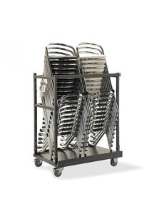 Veba Trolley Universal - voor stapelbare stoelen and tafels | Hammerite Silver | 105x61x126(H)cm | T91100