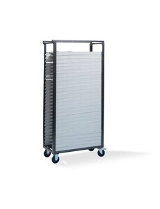 Veba Trolley Klapstoel wedding chair - voor 30 stuks | Hammerite Silver | 93x47x195(H)cm | T90400