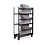 Veba Trolley Keeve zitting zonder armleuning - voor 60 stuks | Hammerite | 120.5x53.5x195(H)cm | T92010