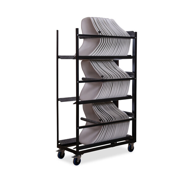 Veba Trolley Keeve zitting zonder armleuning - voor 60 stuks | Hammerite | 120.5x53.5x195(H)cm | T92010
