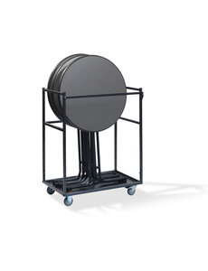 Veba Trolley voor Statafels - klein | Hammerite Silver | 95x63x120(H)cm | T90110
