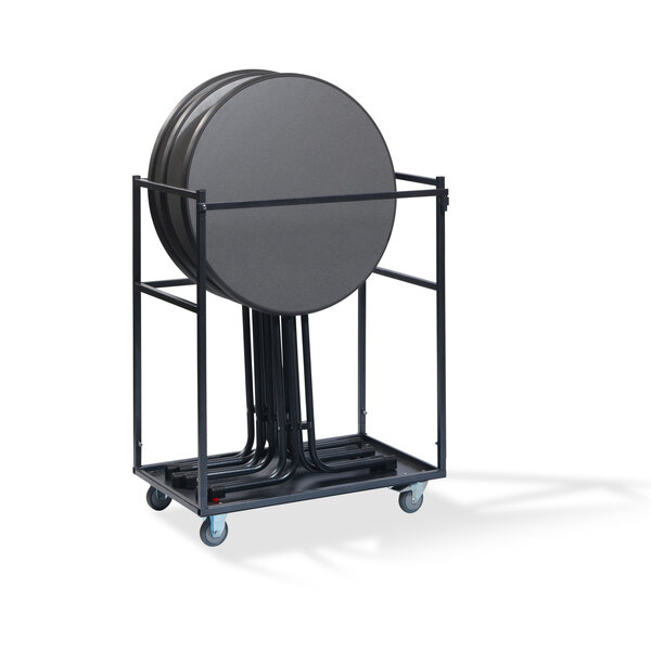 Veba Trolley voor Statafels - klein | Hammerite Silver | 95x63x120(H)cm | T90110